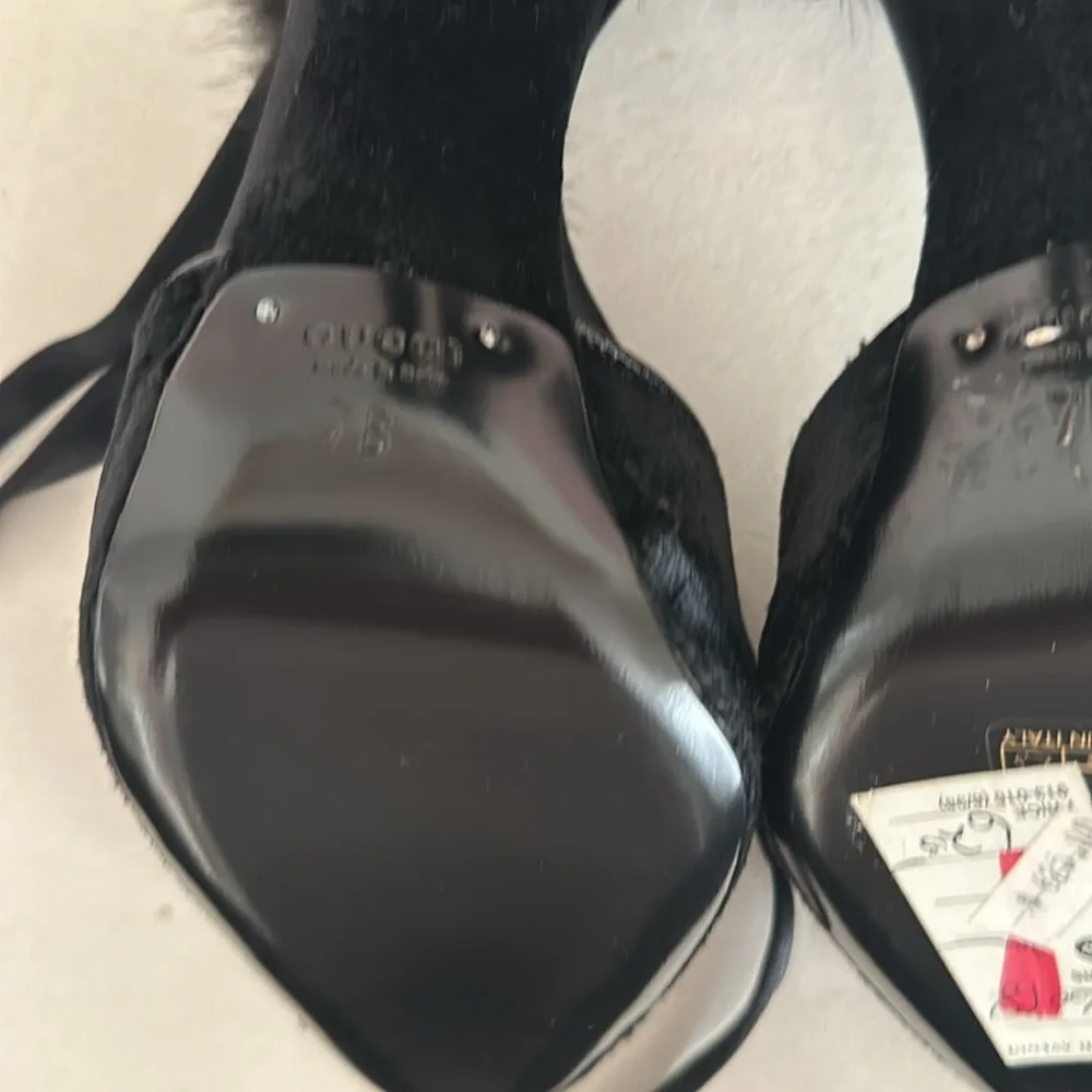 Tom Ford Gucci Mink Python Velvet Heels 7 NWT - Picture 10 of 15